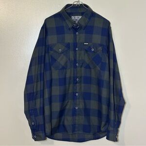 Dixxon Retired-  Blue and Gray “O-Dark-30” Plaid Men's Shirt